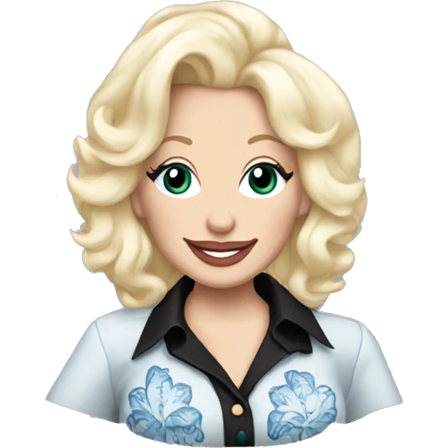 Dolly Parton wearing an I love Jasmine shirt  emoji