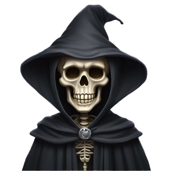 An evil robed skeleton sorcerer dark lord supervillain emoji