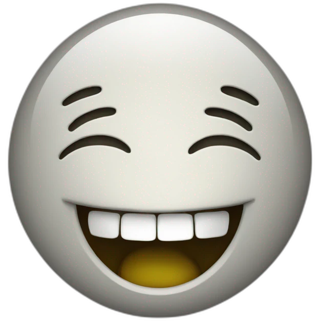 Laughing but crying from inside  emoji