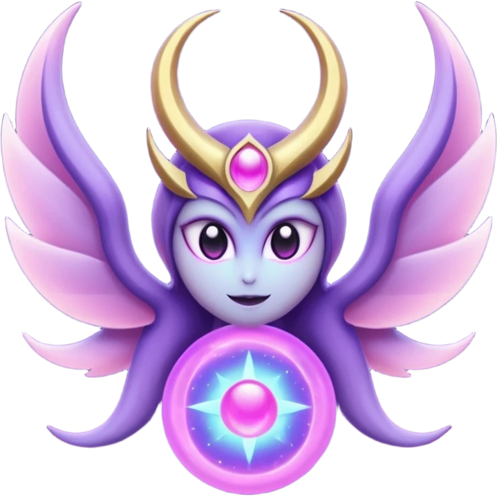 Pokemon legendary purple and pink lunala emoji