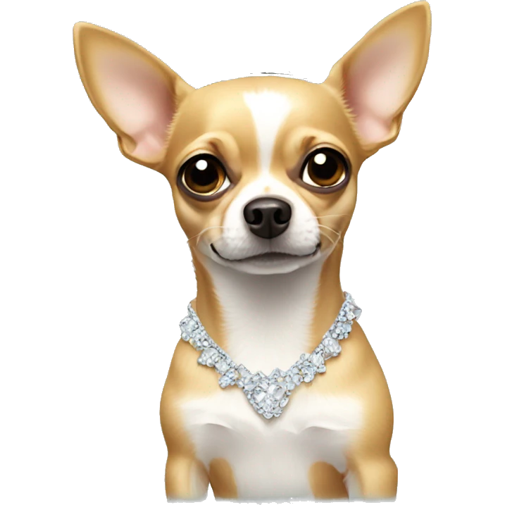chihuahua wearing tiara emoji