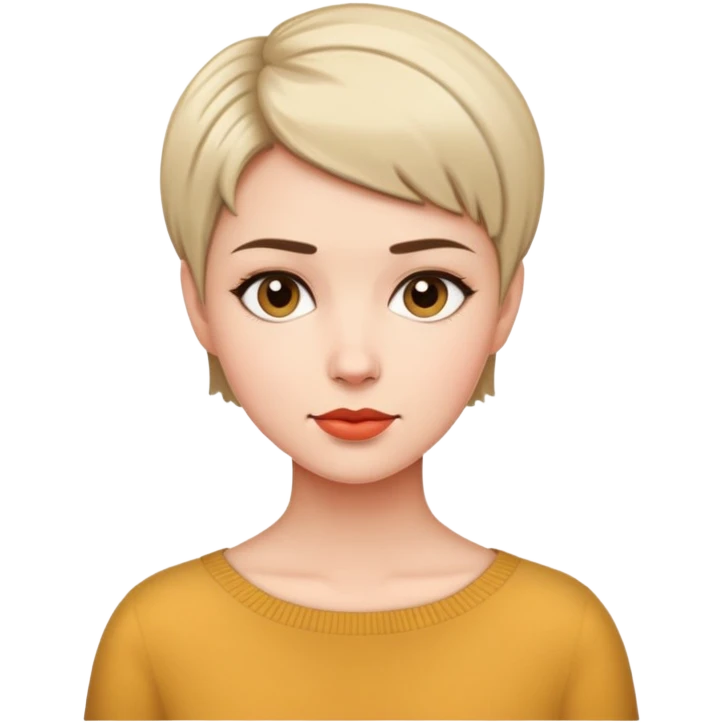 Short hair woman emoji