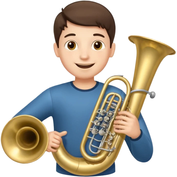 Boy with 7 arms playing tuba emoji