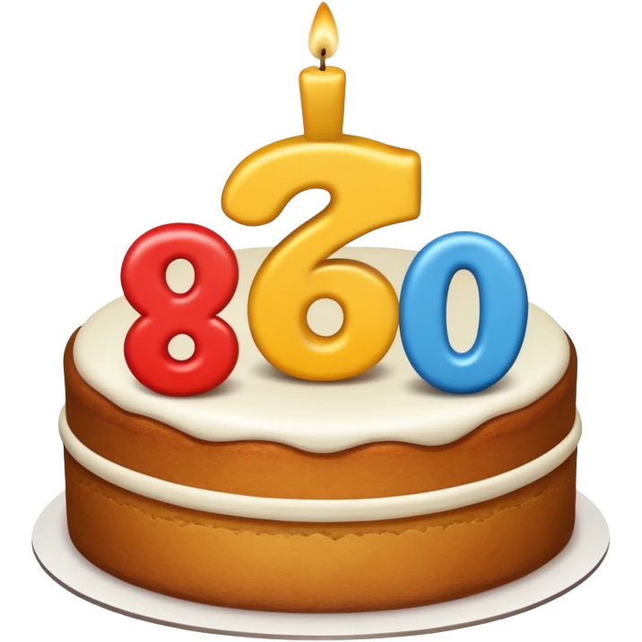 cake with number six on it  emoji