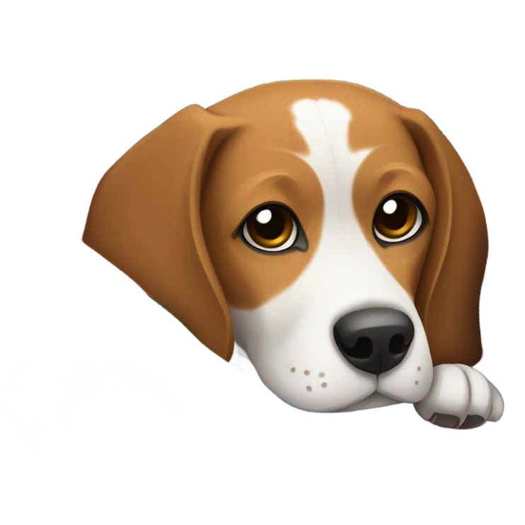 Beagle under many blankets emoji