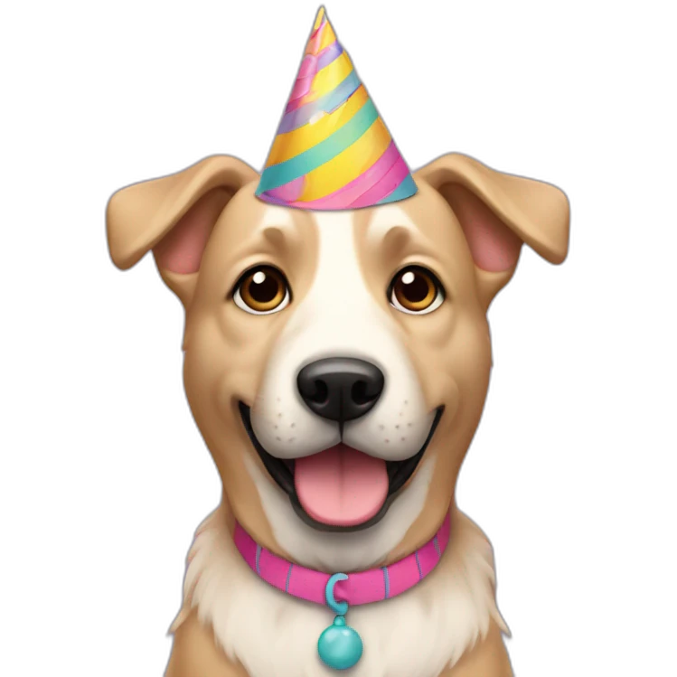 Birthday dog emoji