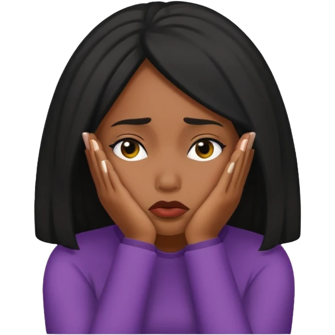 Black woman ashamed hiding  emoji