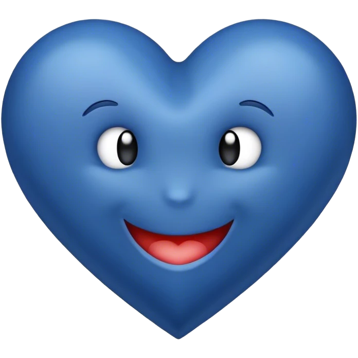 Dark blue heart with Have a Good Day in the middle emoji