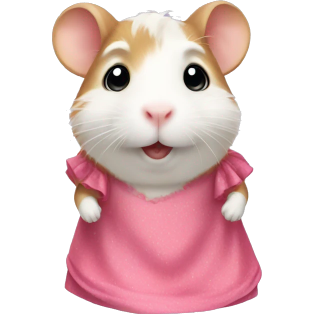 Hamster wearing dress emoji