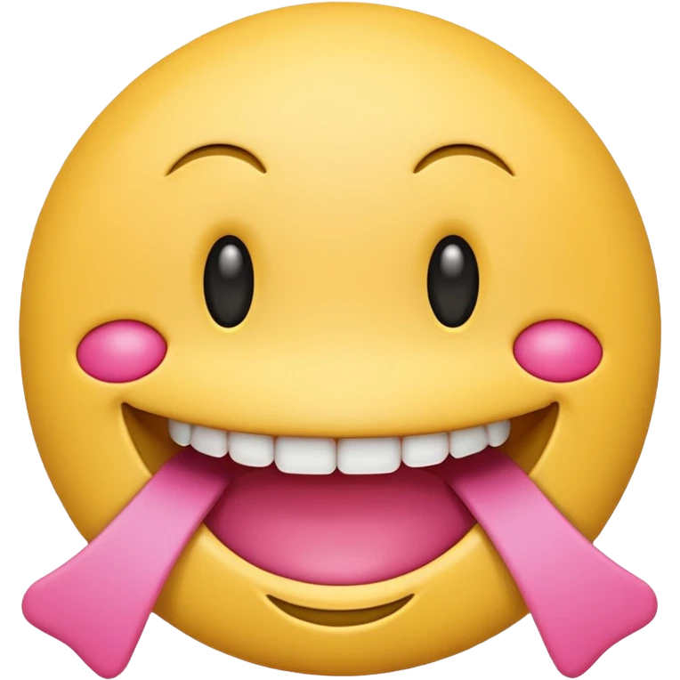 emoji smiley face with pink braces emoji