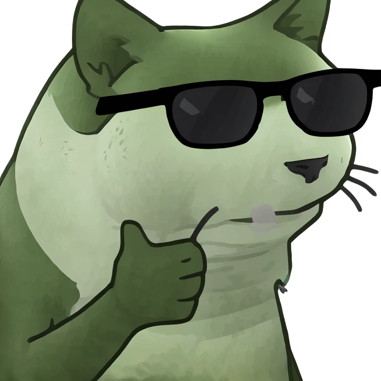 Cat with sunglasses emoji