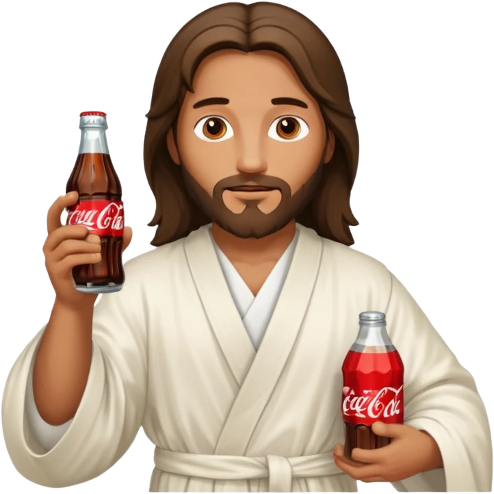 Jesus with a coke in his hand emoji