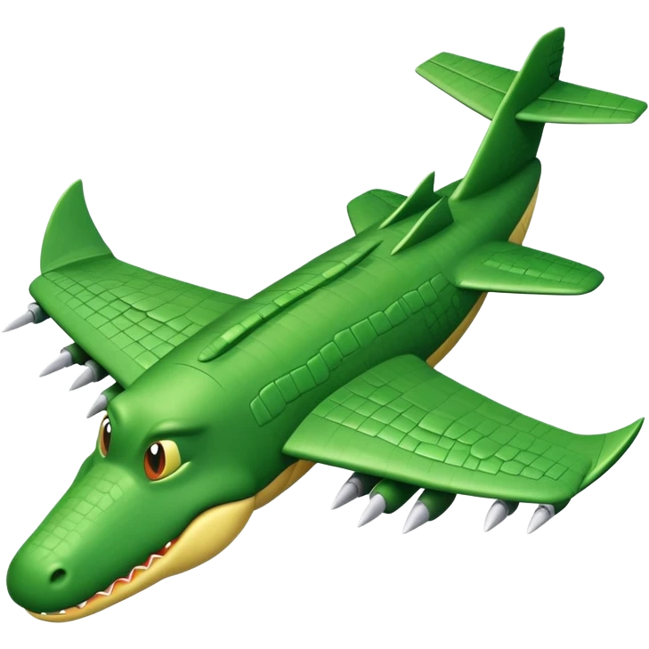 Cocodrilo con forma de avión  emoji