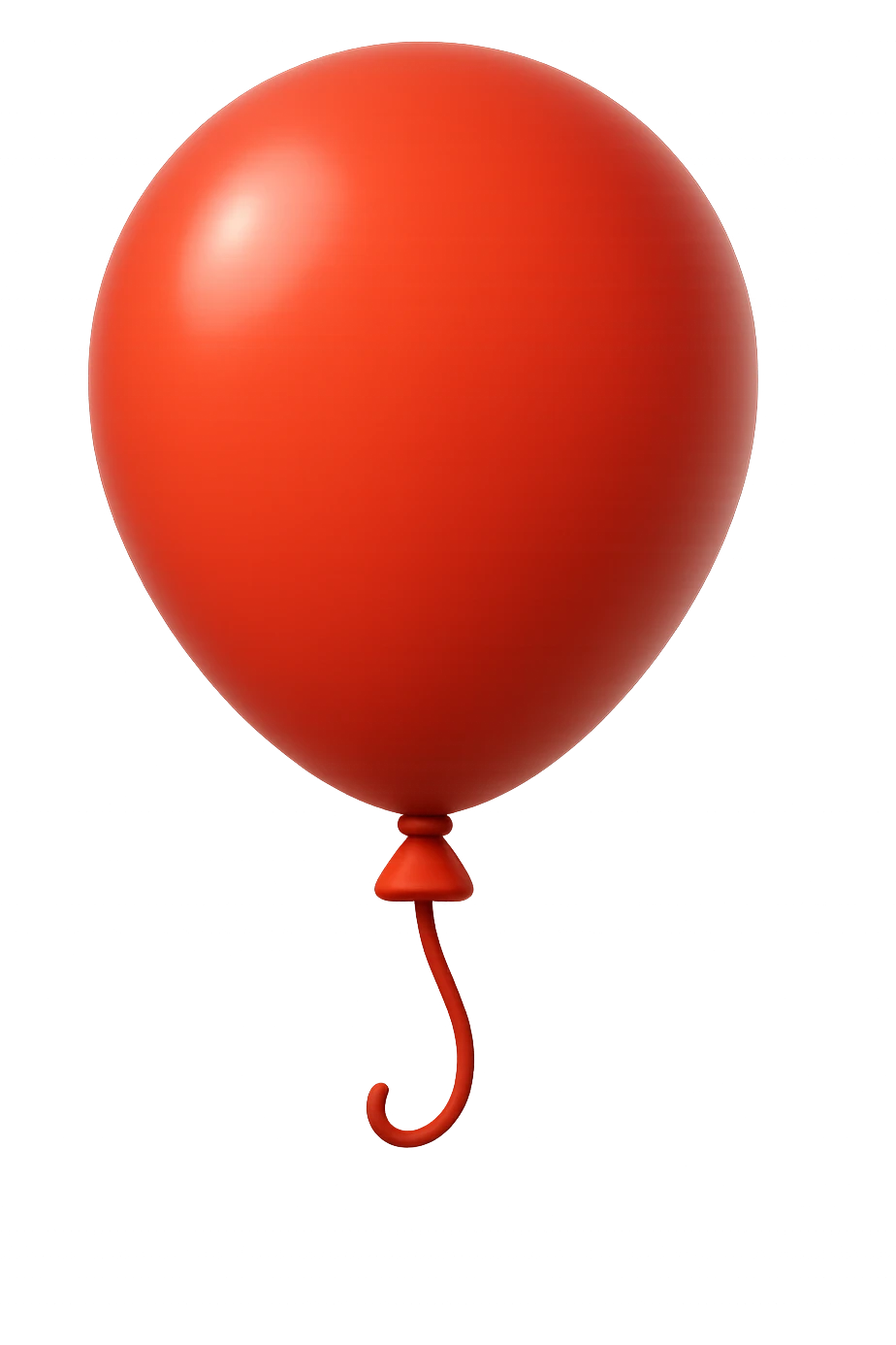 emoji 3d stile iphone che rappresenta un PALLONCINO ROSSO 3d emoji