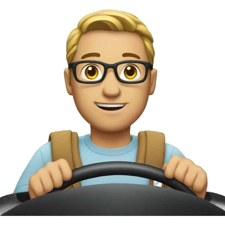 Man driving emoji