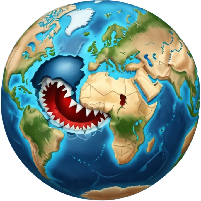 planet earth with a bite taken out emoji