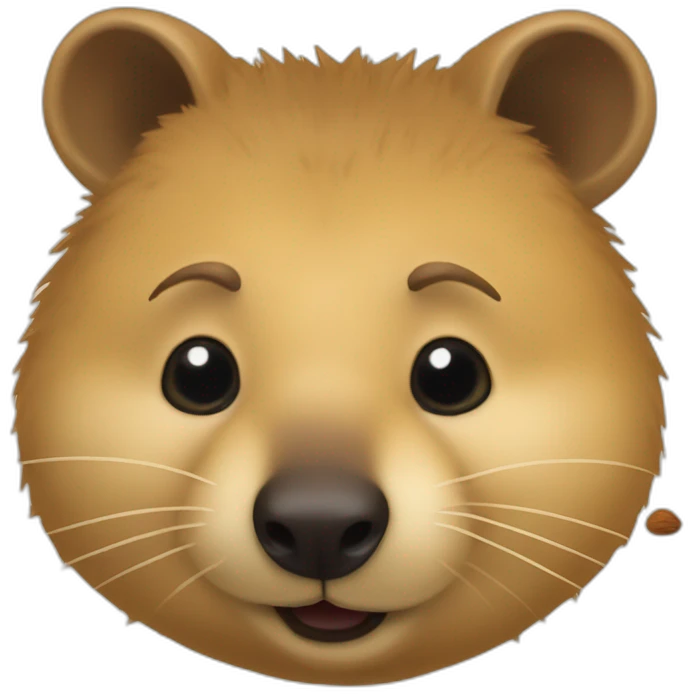 a cute quokka eating a shmall pine nut  emoji