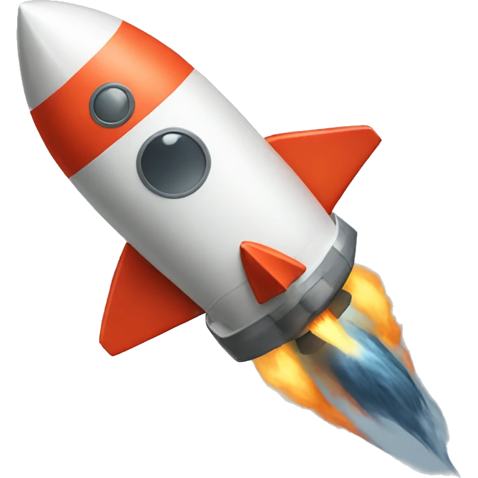 A cool rocket emoji emoji