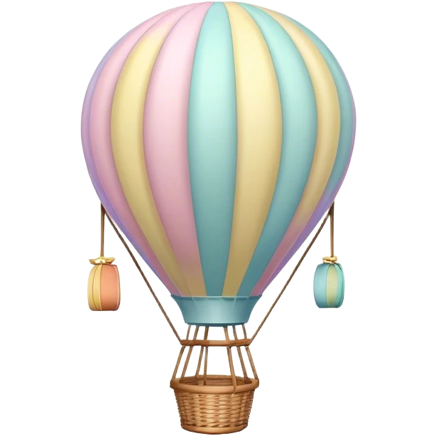 pastel hot air balloon  emoji