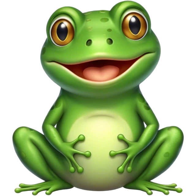 Frog singing emoji