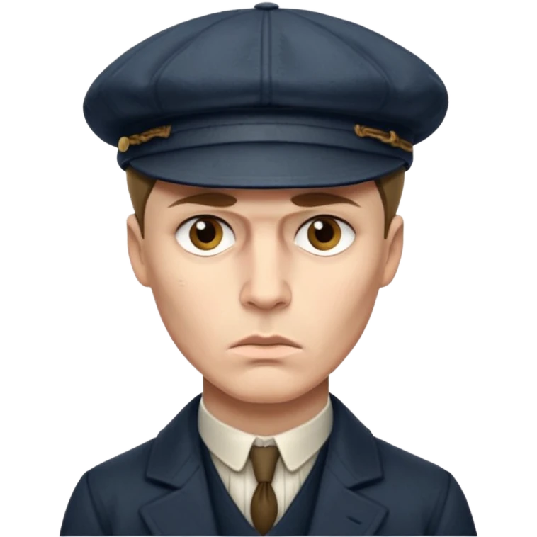 Tommy Shelby make his face exact  with  hat  emoji