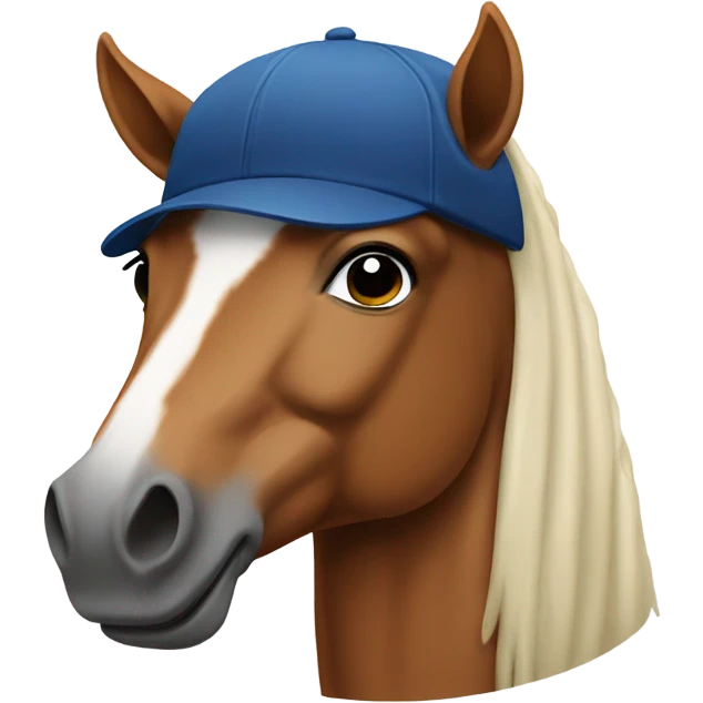 Horse with cap emoji