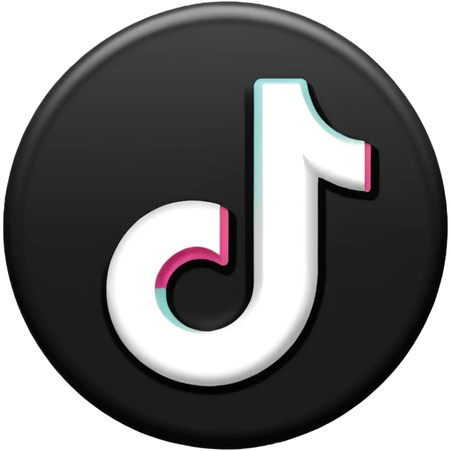 Tiktok black and white logo emoji