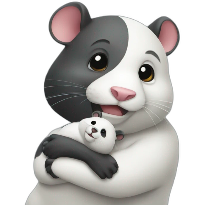 Un rat et un panda emoji