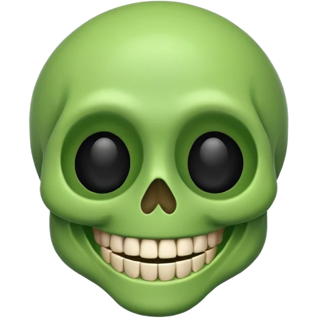 an emoji of a green skeleton emoji