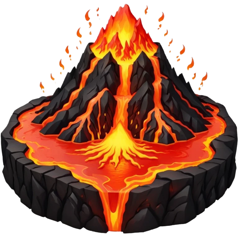 Volcano Planet – lava rivers and erupting peaks emoji