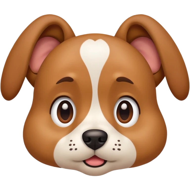 adorable confused dog with head tilted and one ear up, funny face emoji
