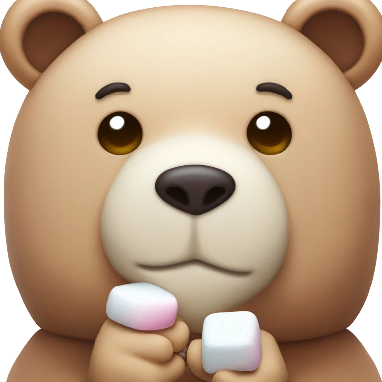 Bear-shaped marshmallows emoji