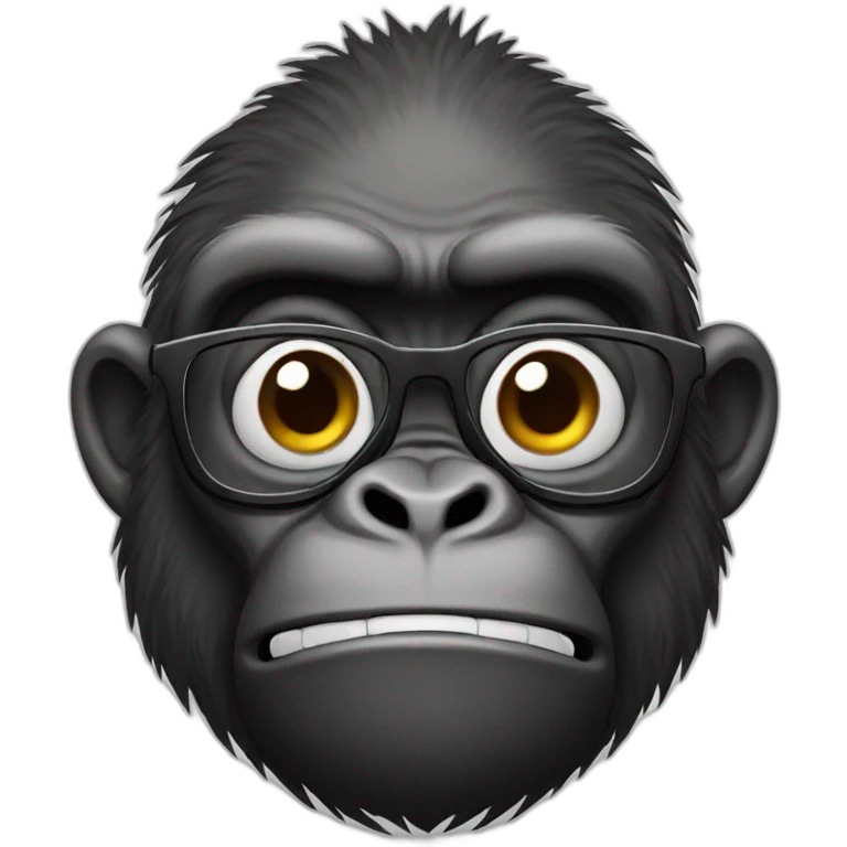 Gorilla geek emoji