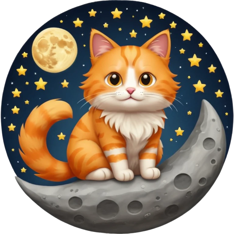 Un chat dans la lune emoji