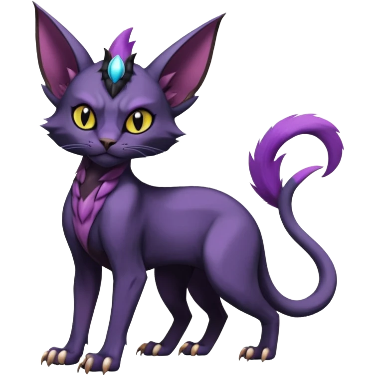 Black edgy Noivern-Noibat-Purloin-Sphynx-Lykoi-Caracal-cat-Fakemon-fusion-hybrid-creature emoji