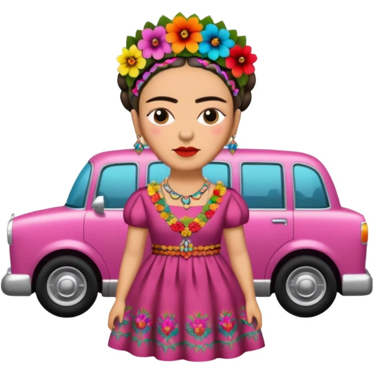 Frida Kahlo in limousine  emoji