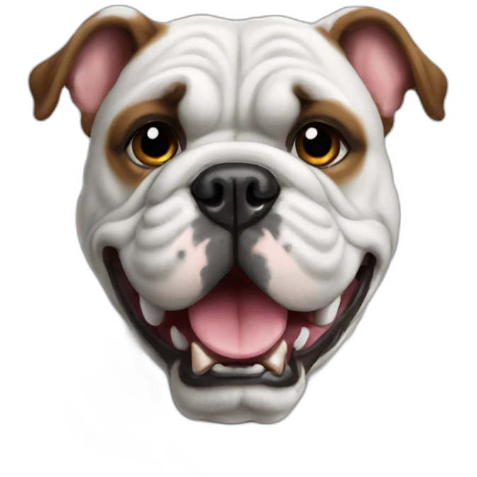 Bulldog white emoji