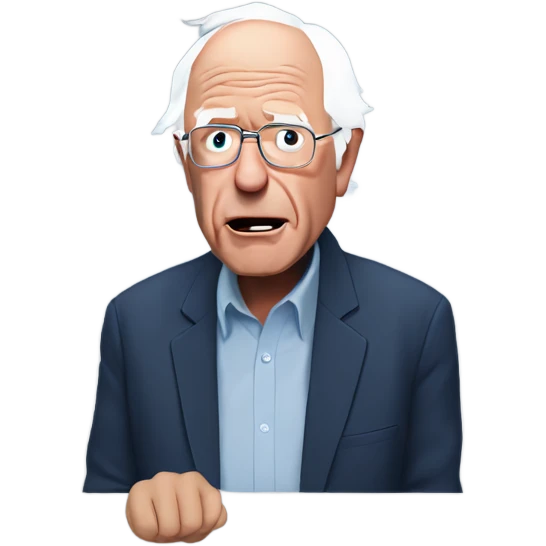 Bernie Sanders asking once again emoji
