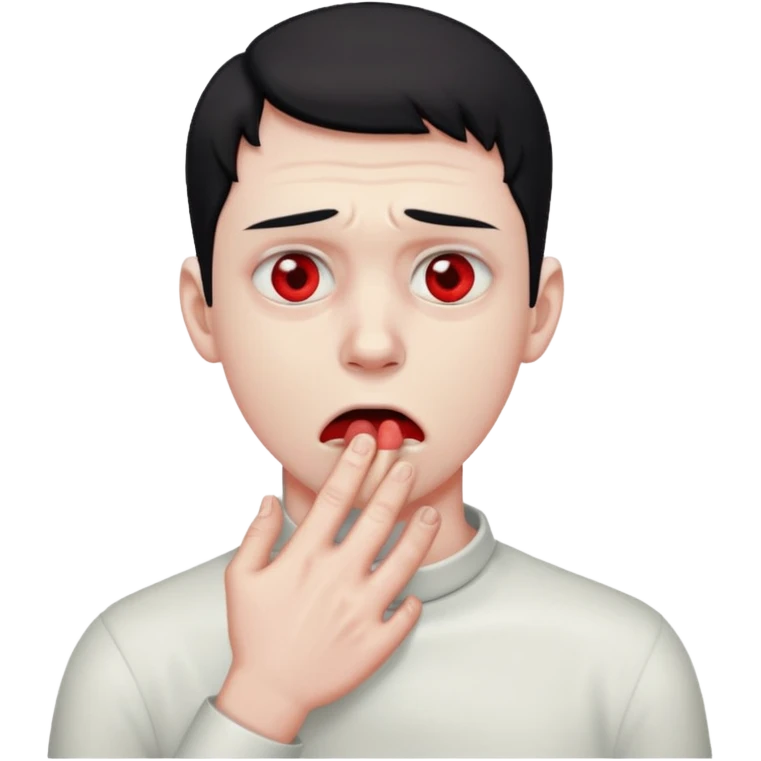 Man choking himself emoji