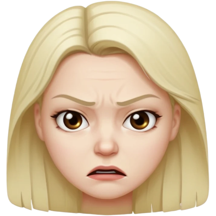 Beautiful woman angry and sick of idiots emoji