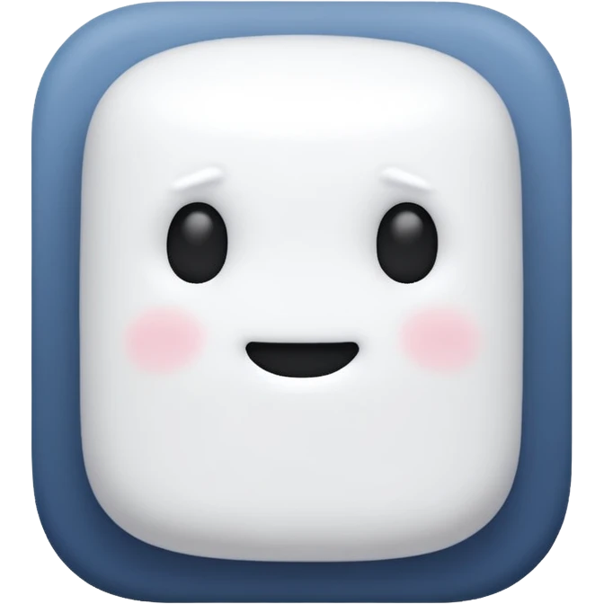 marshmallow with no face emoji