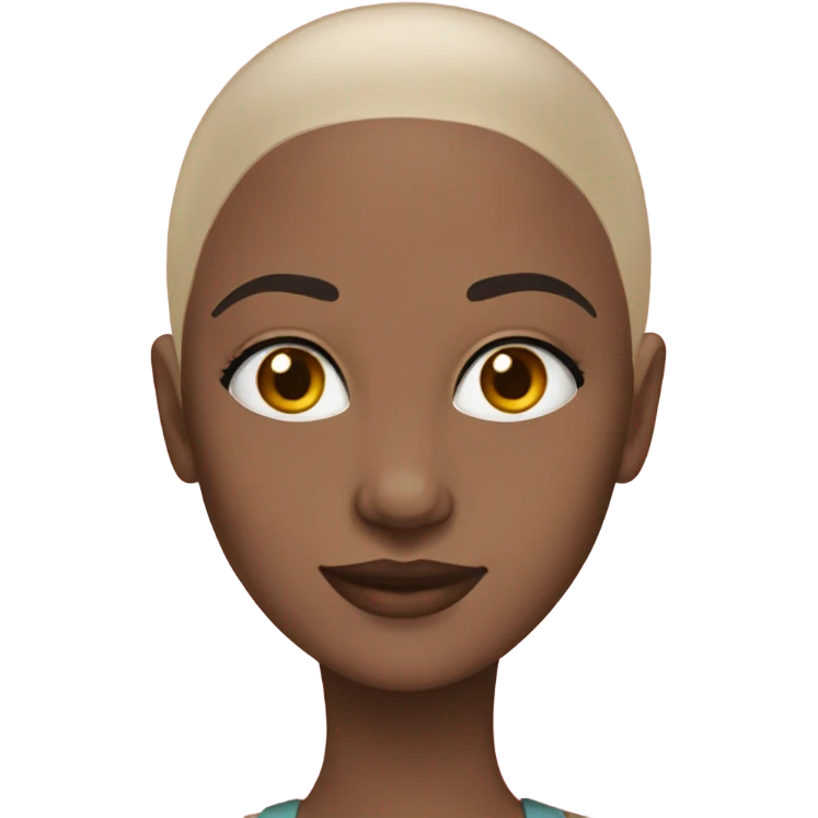 Beautiful bald girl emoji