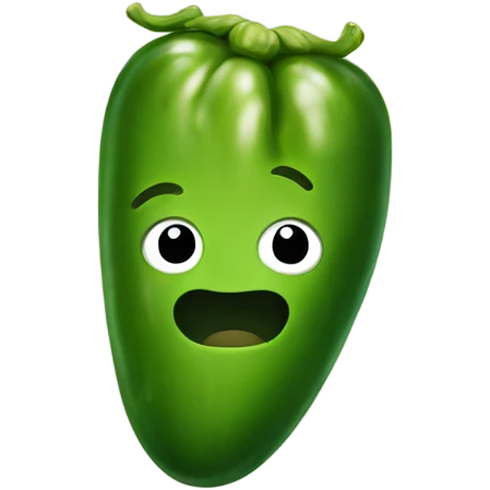 Heart in shape of pickle  emoji
