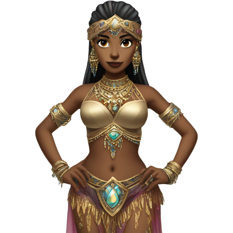 Belly dancer cyborg emoji