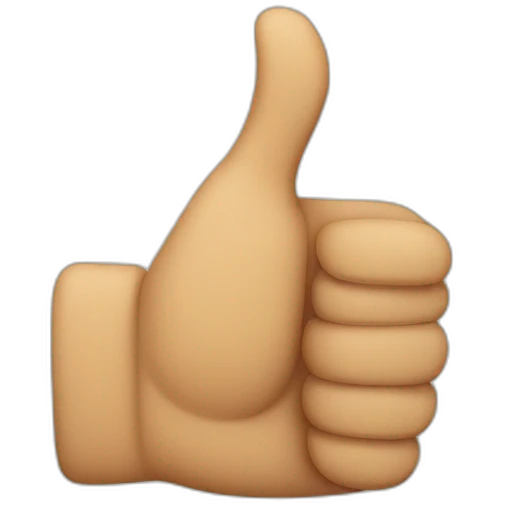 half thumbs up emoji