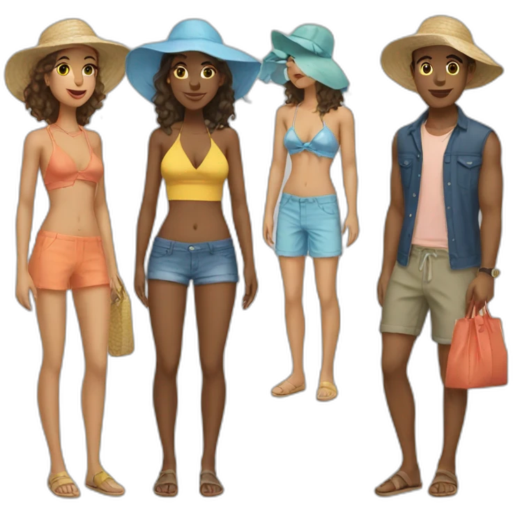 Beach outfits emoji
