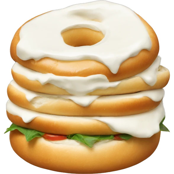 cream cheese on bagel emoji