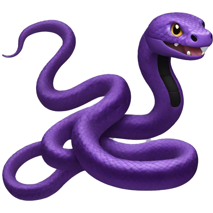 dark violet snake with black highlights emoji