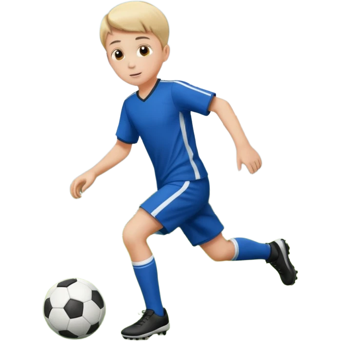a boy passing a ball emoji