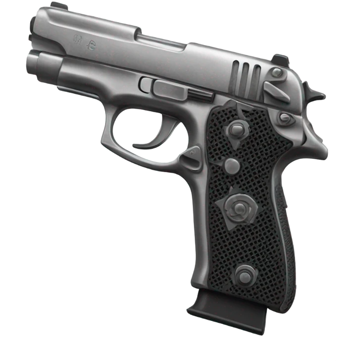 Realistic pistol  emoji